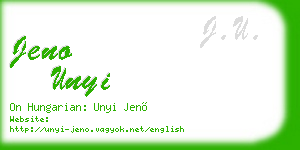 jeno unyi business card